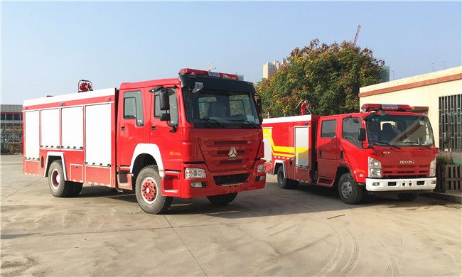 兩臺(tái)消防車 兩臺(tái)消防車